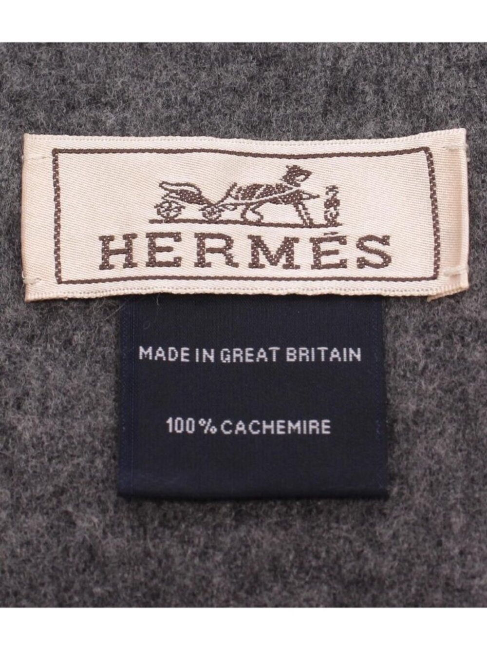 Hermes Scarf Cashmere Scarves Gray - Picture 3 of 8